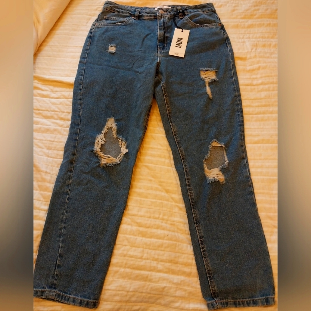 Mom Jeans with Rips